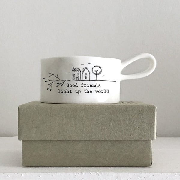 🕯️Handled Tea Light Holder - Good Friends Light Up The World✨