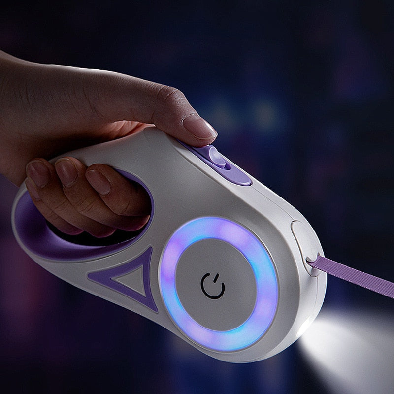 LED Light Retractable Dog Leash With Light BckMall LED Light Retractable Dog Leash With Light BckMall