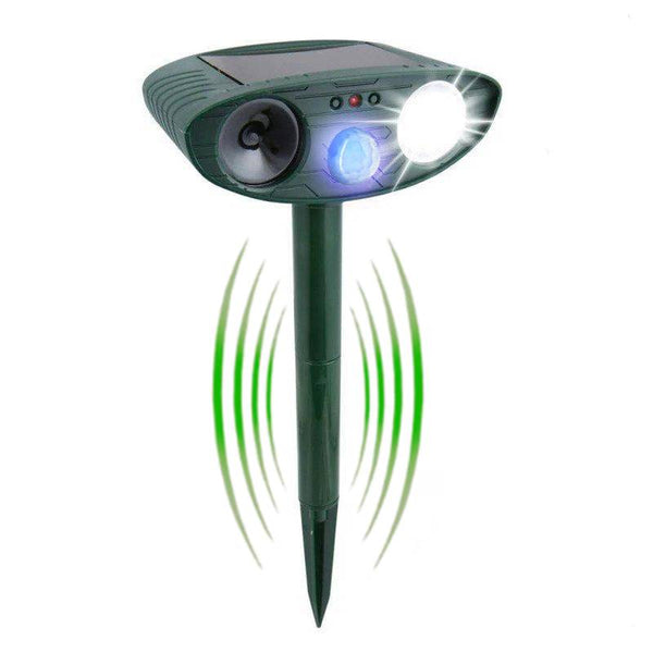 Outdoor Ultrasonic Animal Repeller - Solar Powered