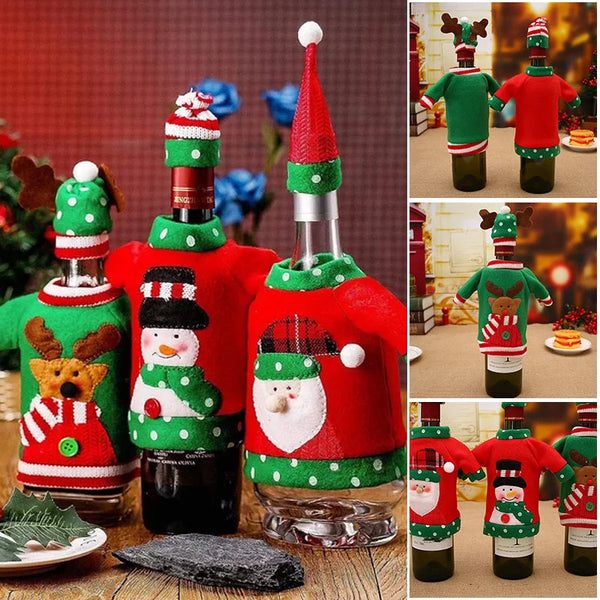 Santa Claus Wine Bottle Decoration For Christmas