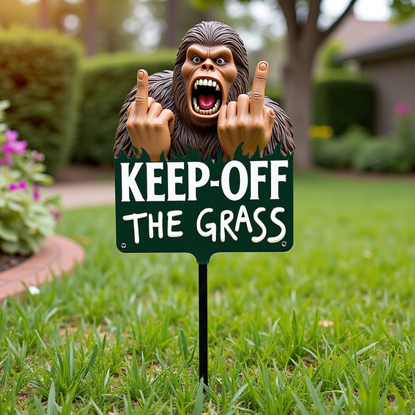 🦍The Hilariously Rude Bigfoot Garden Sign