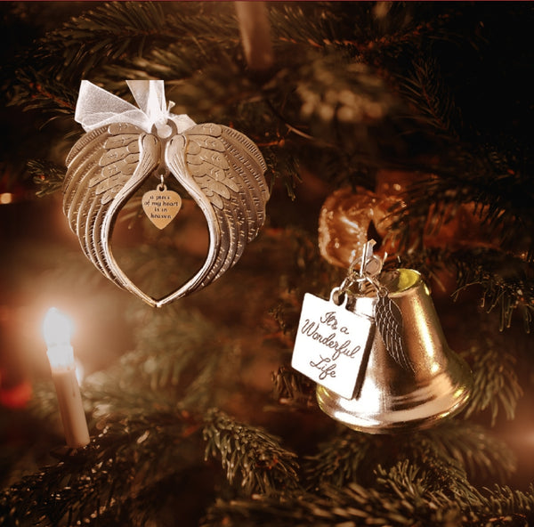 ❤🎅Christmas ornaments angel wings bell-memorial christmas gift🎁