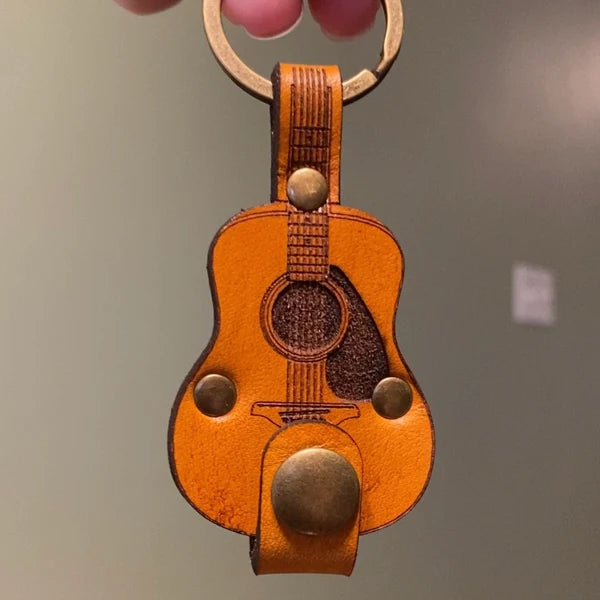 🎸Leather Guitar Pick Holder Keychain